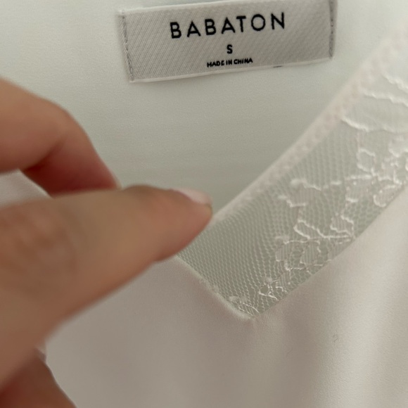 Aritzia Babaton White Lace Cami - Picture 3 of 5